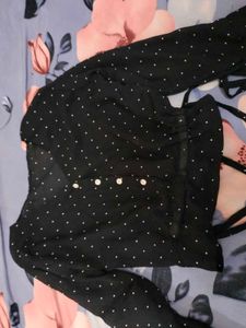 Black Polka Dot Blouse