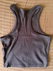 Ribbed Racerback Crop Tank Top