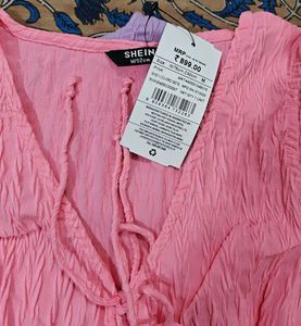 Plunging tie up Neck front open top