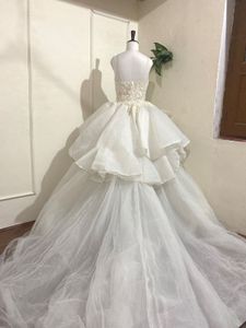 Elegant Tiered Wedding Gown