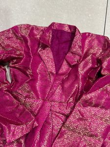 Vibrant Pink Brocade Ethnic cord set