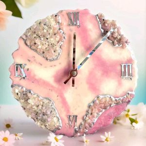 Unique Agate Slice Wall Clock