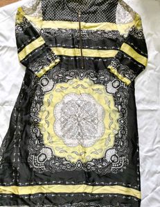 Stylish Yellow &amp; Black Printed Kurta