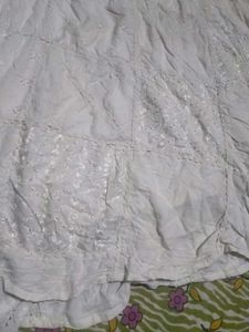 White Embroidered Tiered Maxi Skirt
