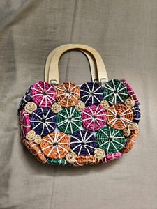 Unique Woven Round Tote Bag