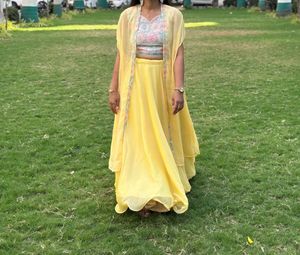 Yellow Lehenga Choli Set with Dupatta
