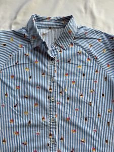 Shirt with Stripe &amp; Icecream Print