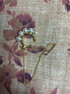 Elegant Pearl Chain Ear Cuff