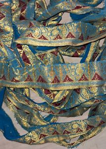 Lace(maroon, gold&amp; cyan)