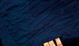 Floral Embroidered Navy Pants