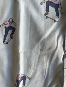 Cute Boy's Skateboard Print Shirt &amp; Denim Shorts O