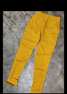 Yellow Cotton Palazzos/Salwar Pants