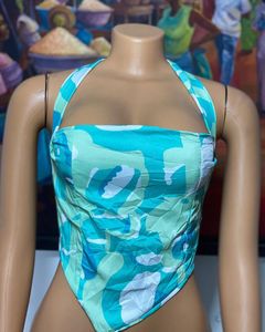 MISS MEOW Camouflage Scarf Top
