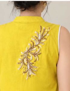 Yellow Embroidered Kurta