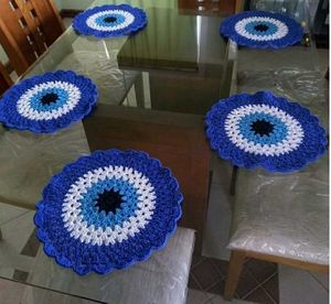 Handmade Evil Eye Coasters Set