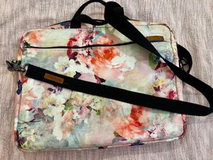 Floral Laptop Bag with Strap
