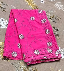 PINK PARTY WEAR SAREE