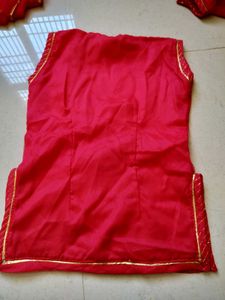 Beautiful Red Rajputi Lehenga Choli Set