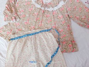 Charming Floral Print Pajama Set