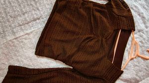 Brown Long Sleeve Top