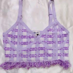 Cute Purple Crop Top
