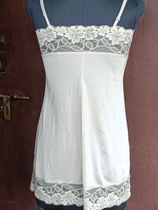 Vintage Lace Trim Slip Dress