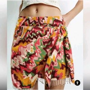 Zara Colorful Print Mini Skirt