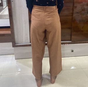 AND tanned Wide-Leg Trousers