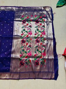 NewTrending muniya Paithani Saree