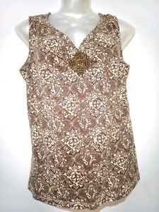 Stylish Printed Sleeveless Top