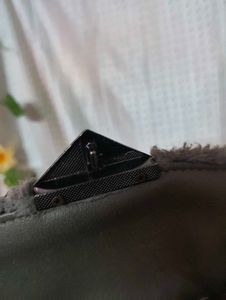Fuzzy Grey Chain Bag