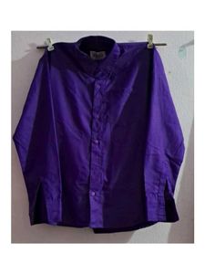 Men's Purple Long Sleeve Button-Up Shirt