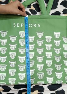 SEPHORA Quilted Puffy Green Tote Bag