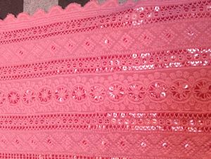 Pink Embroidered Sequined kurta