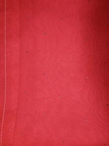 Beautiful Red Georgette Saree Shine✨