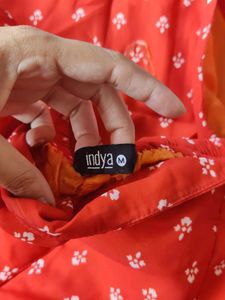 Indya Orange Bandhani Set