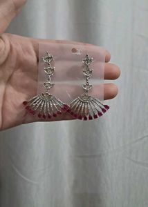 Elegant Silver Tone Drop Earrings