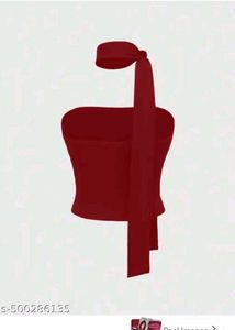 Chic Maroon Tube Top with Scarf