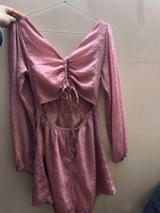 Pink Long Sleeve Romper