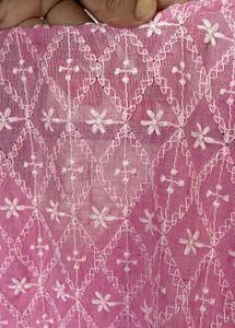 New Pink Embroidered Kaftan Kurta with Tassels