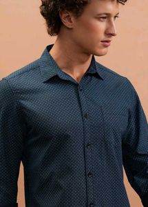 Unique Graphic Print Button-Up Shirt