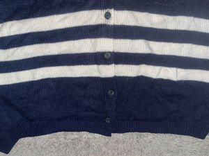 Mixxo Korean Sailor Collar Striped Cardigan – Cute