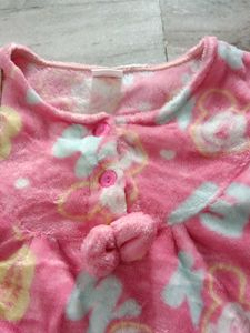 Cute Pink Fluffy Pajama Top