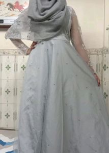 Elegant Gray Maxi Dress