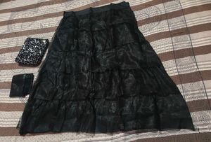 Elegant Black Ethnic unstitched lehenga choli