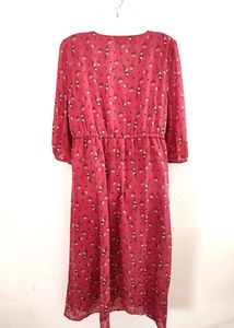 Boho Floral Print Midi Dress