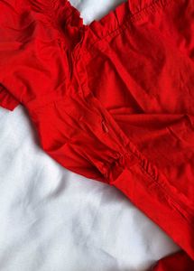 Cottage core red Dress