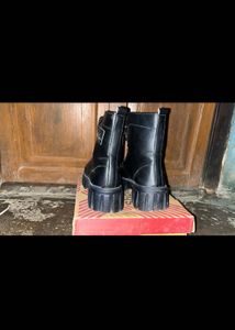 Black Chunky Platform Combat Boots