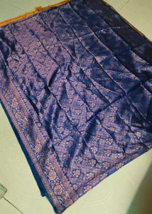 Navy Blue Colour Banarasi Silk Gadwal Design Saree
