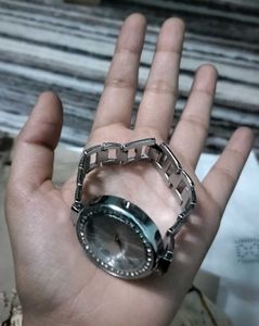 silver watch